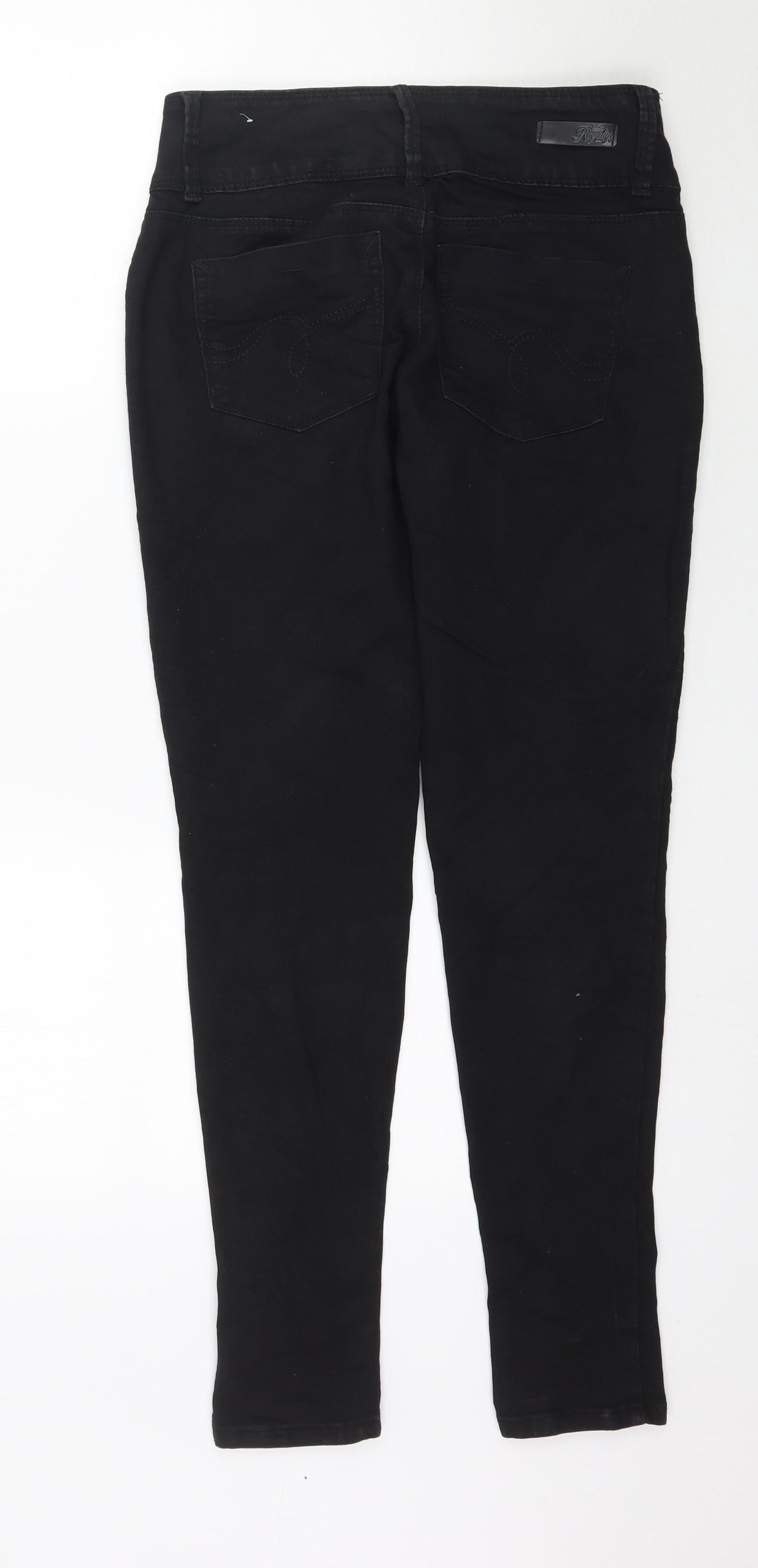 Royalty Womens Black  Denim Skinny Jeans Size 4 L30 in