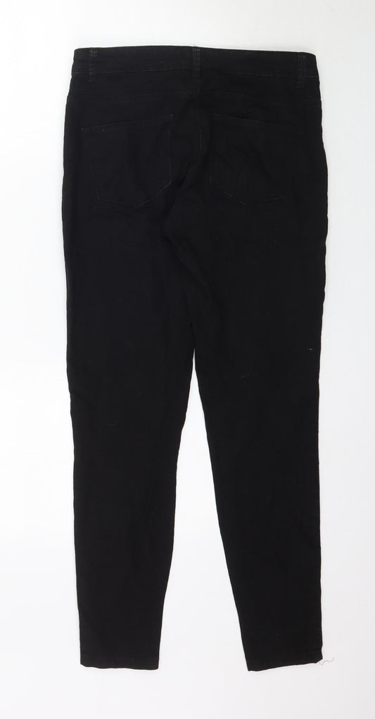 Denim Co. Womens Black  Denim Skinny Jeans Size 10 L30 in