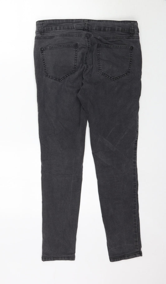 Yes Yes Womens Grey  Denim Skinny Jeans Size 12 L28 in