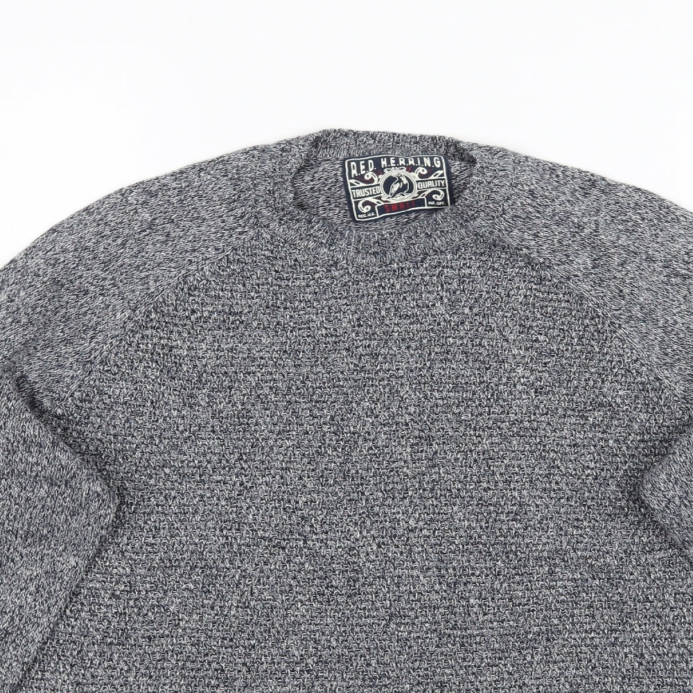 Red Herring Womens Grey  Knit Pullover Jumper Size S