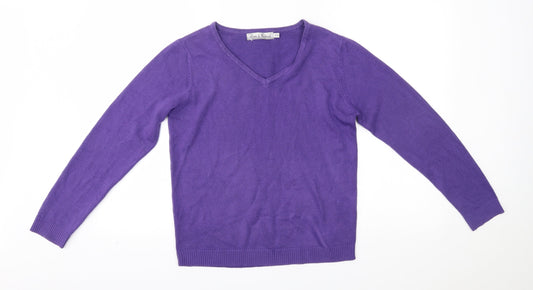 pure & natural Womens Purple   Pullover Jumper Size 12