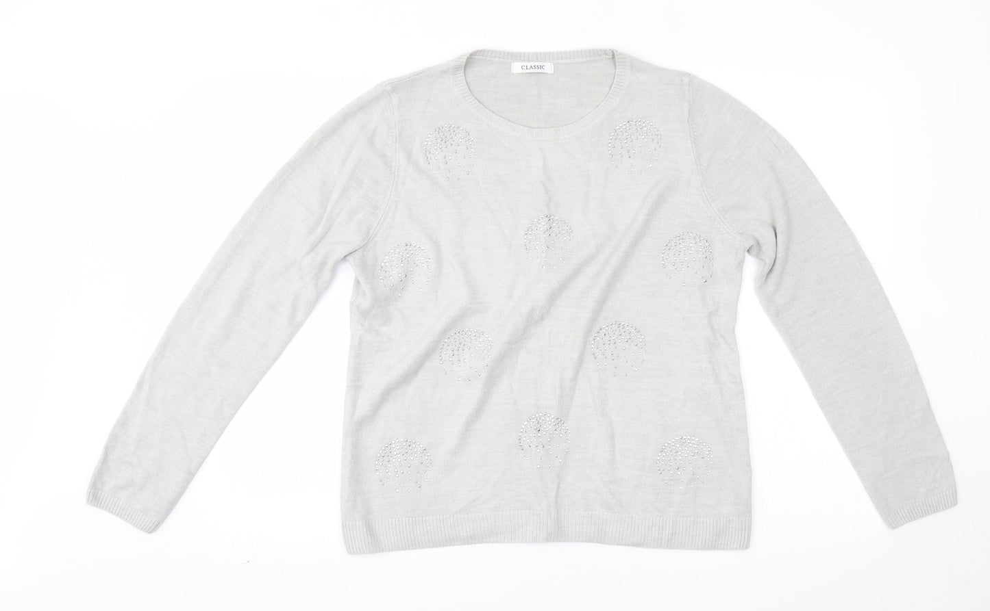 M&S Womens Grey   Pullover Jumper Size 14