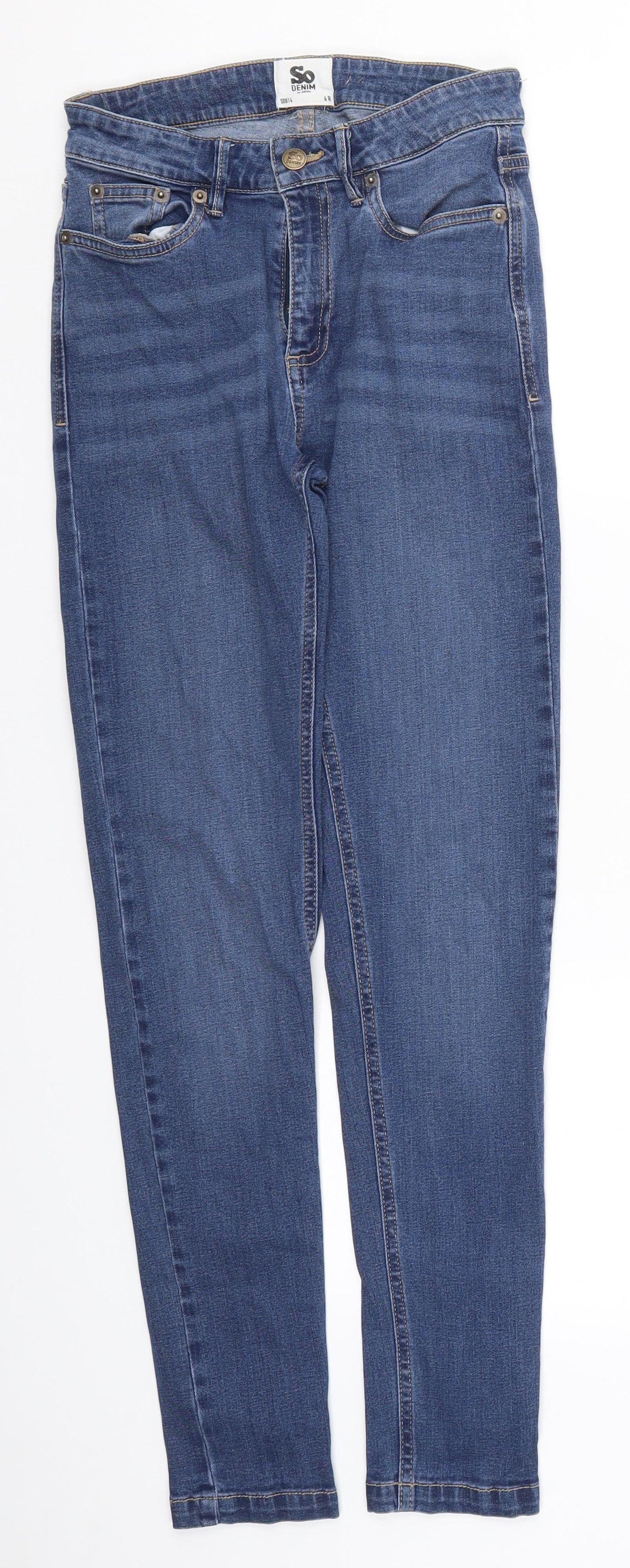 So Denim Womens Blue  Denim Skinny Jeans Size 6 L28 in