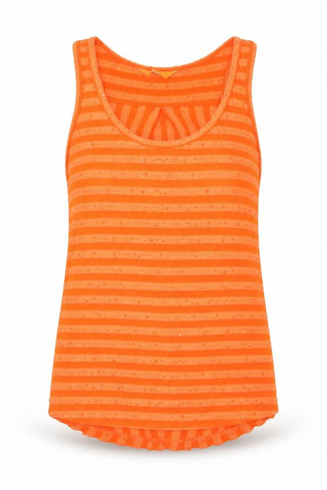 NEXT Womens Orange Striped  Basic Tank Size 6
