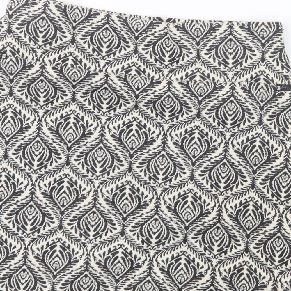 NEXT Womens Black Geometric  Straight & Pencil Skirt Size 10