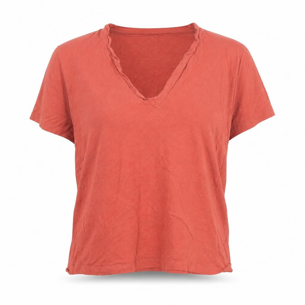 Great Plains Womens Orange   Cropped T-Shirt Size 8