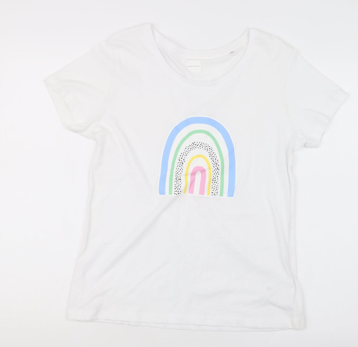 Noodle & Stitch Womens White   Basic T-Shirt Size M