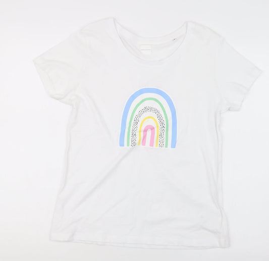 Noodle & Stitch Womens White   Basic T-Shirt Size M