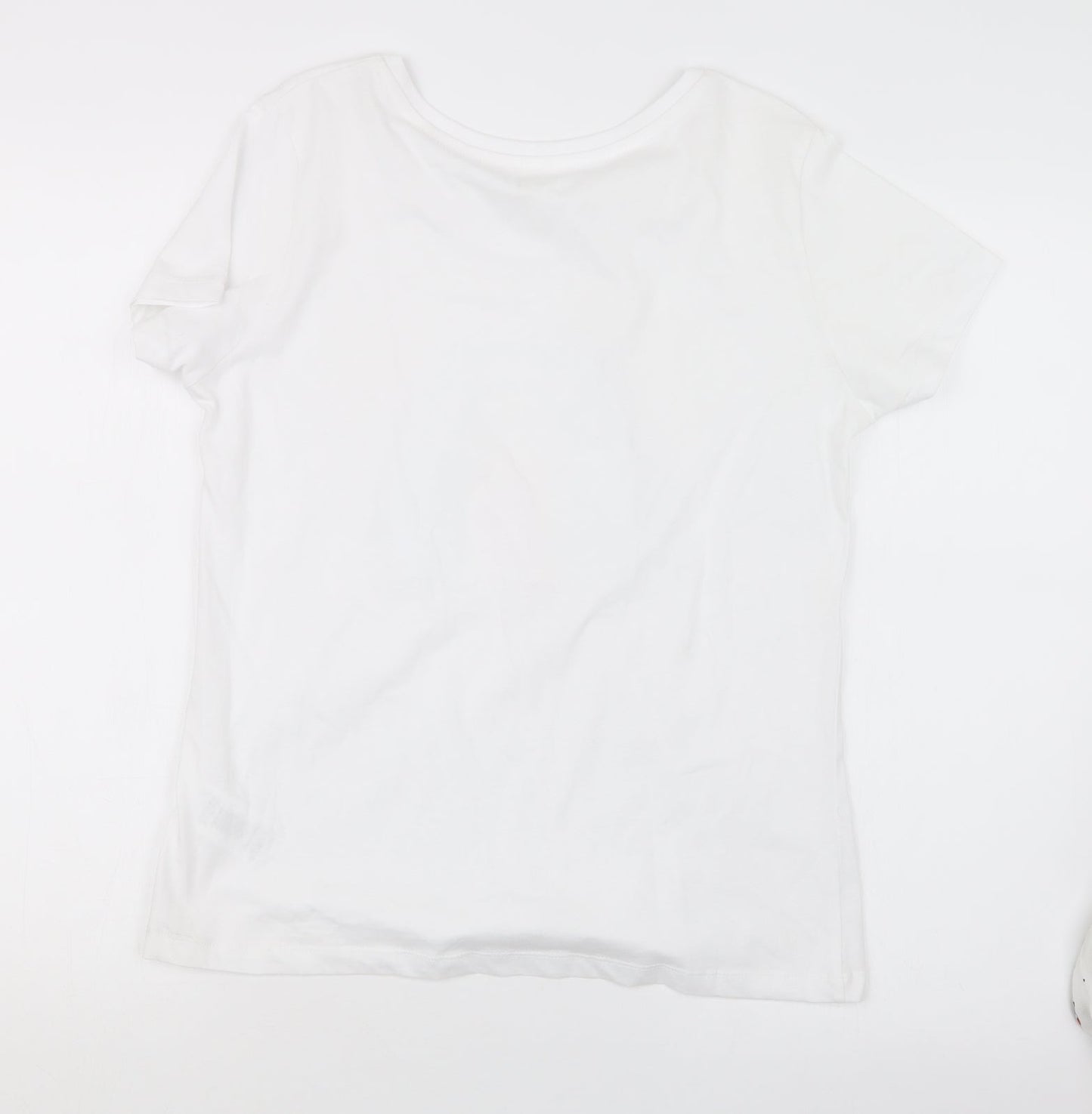Noodle & Stitch Womens White   Basic T-Shirt Size M