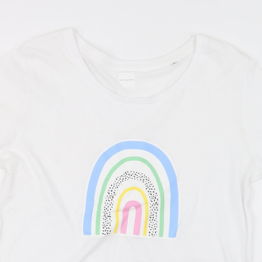 Noodle & Stitch Womens White   Basic T-Shirt Size M