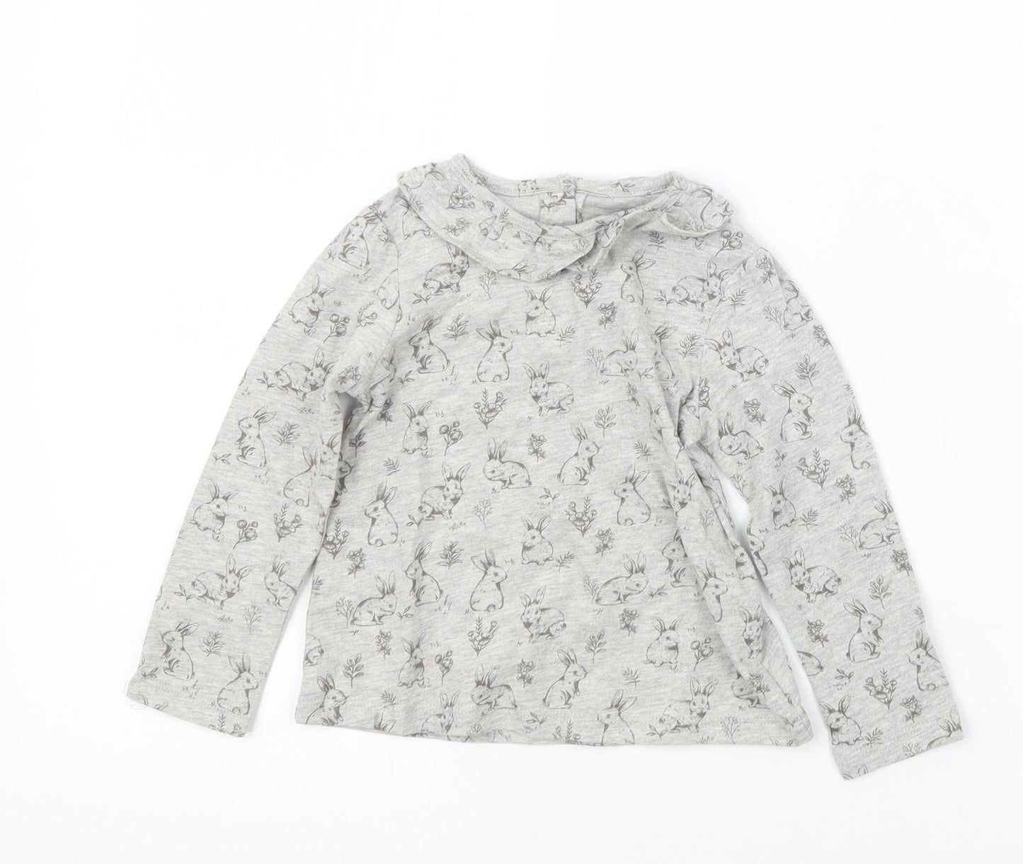 TU Girls Grey Geometric  Basic T-Shirt Size 9-12 Months