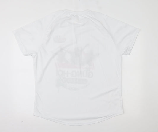 Preworn Mens White   Basic T-Shirt Size 2XL