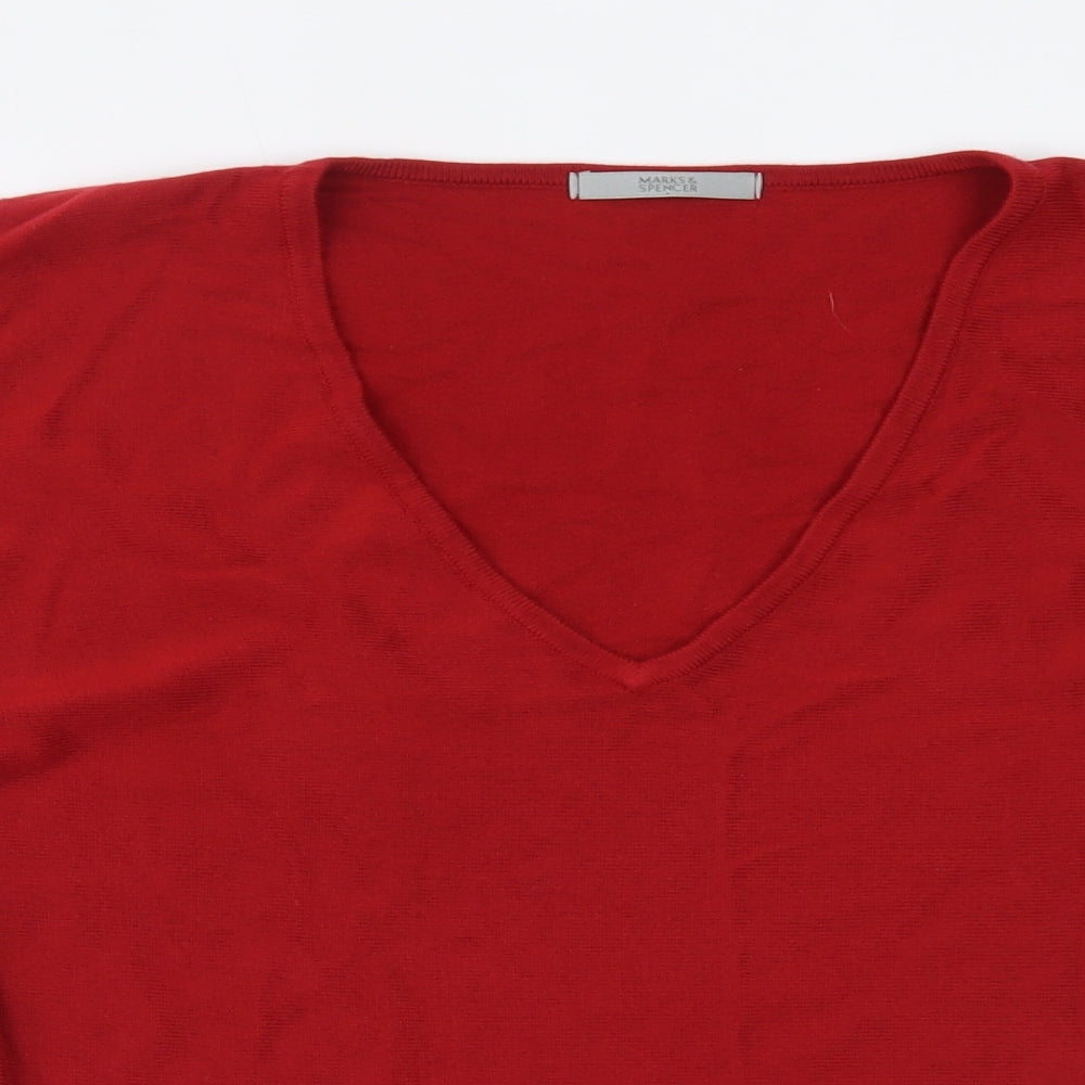 Marks and Spencer Womens Red   Basic Blouse Size 8