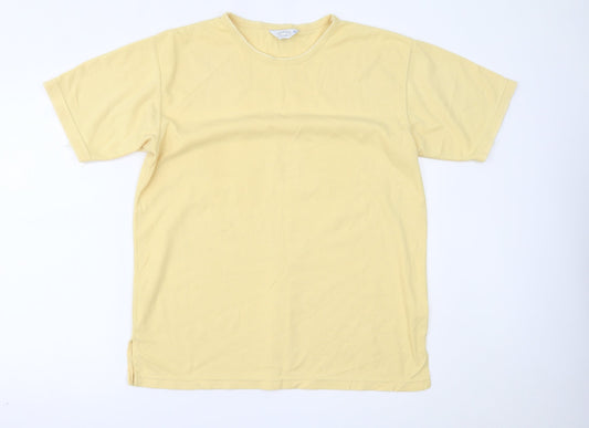 Casual Club Womens Yellow   Basic T-Shirt Size M