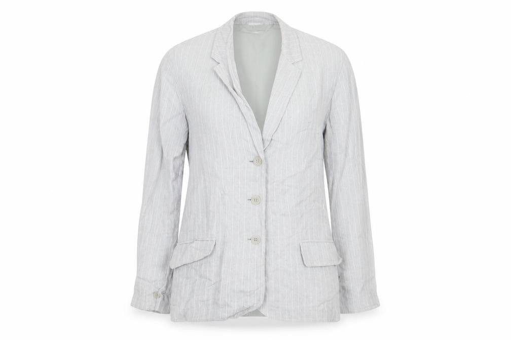 Liz Claiborne  Womens Grey Striped  Jacket Blazer Size 10
