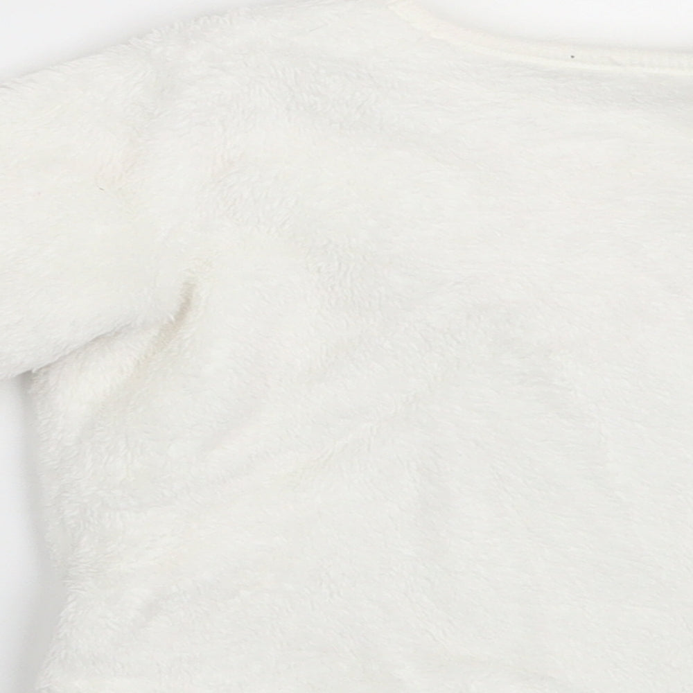 George Girls White   Pullover Jumper Size 6-9 Months