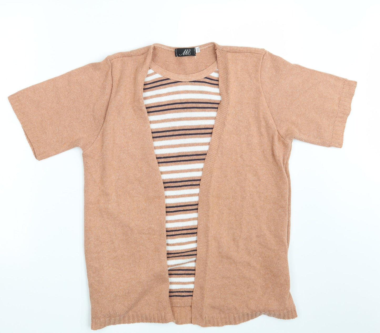 ME Womens Orange Striped  Pullover Jumper Size M