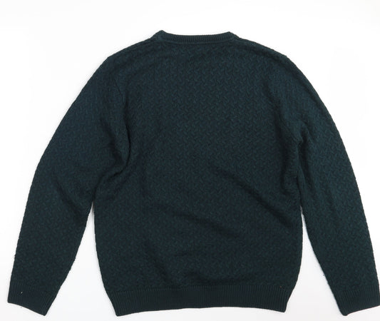 SHENIOR Collection Mens Green  Knit Pullover Jumper One Size