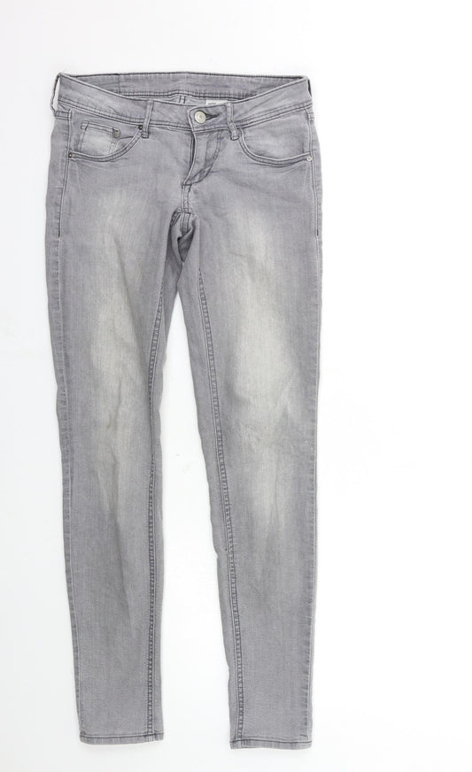 H&M Womens Grey  Denim Skinny Jeans Size 26 in L30 in