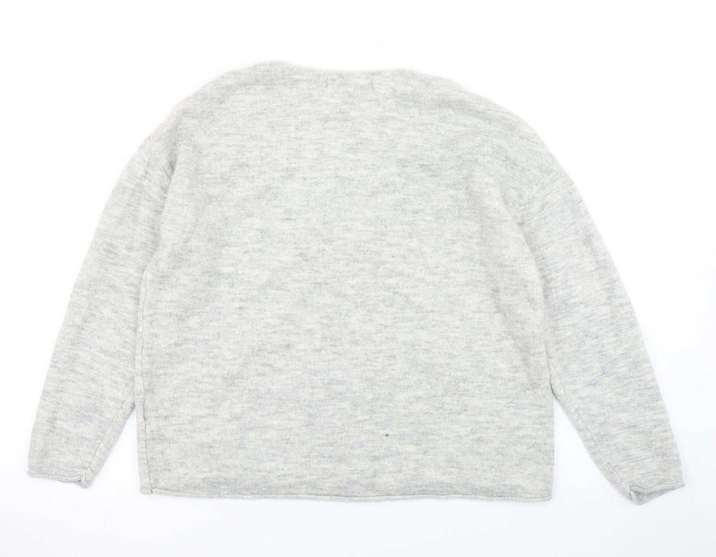 H&M Womens Grey  Knit Pullover Jumper Size M