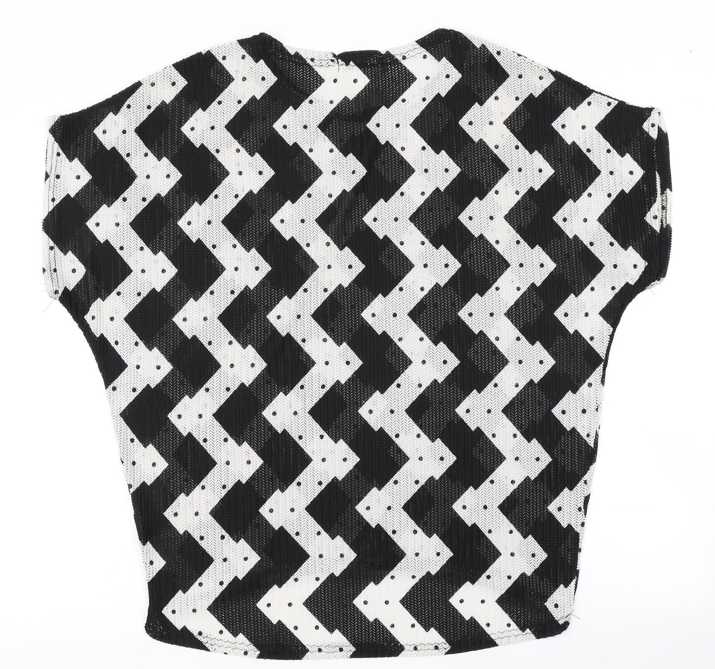 Sangbeini Womens Black Striped  Basic T-Shirt Size XL