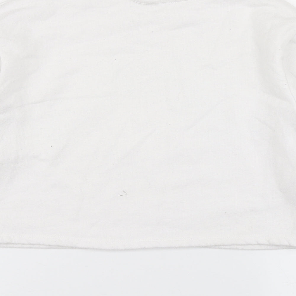 Primark Girls White   Pullover Sweatshirt Size 13-14 Years  - Cropped