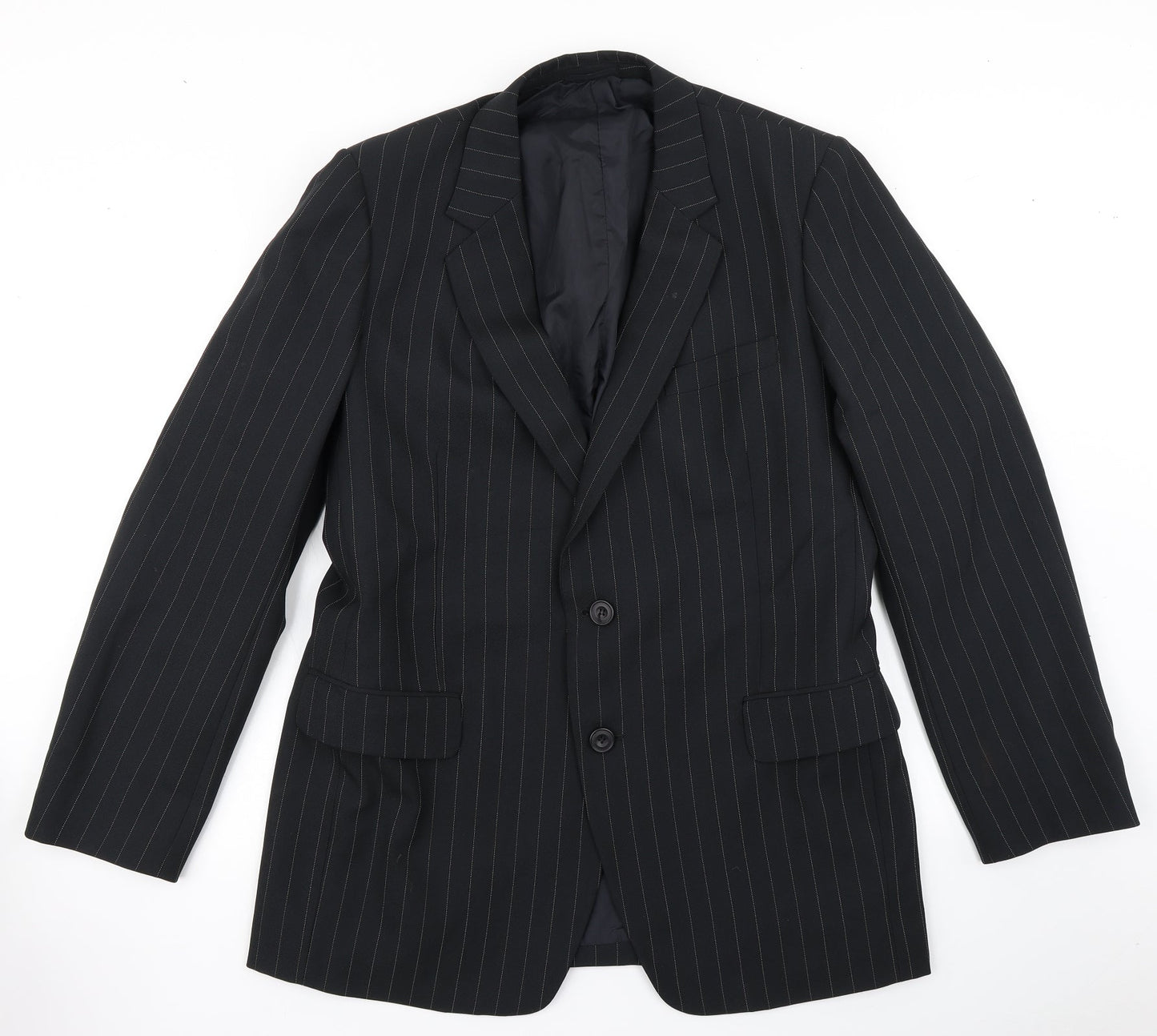 Jackson King Mens Black Striped  Jacket Blazer Size 44
