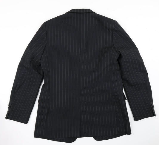 Jackson King Mens Black Striped  Jacket Blazer Size 44