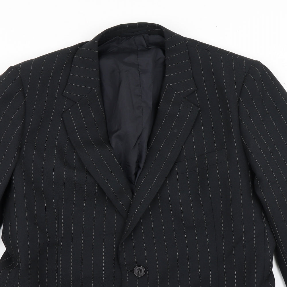 Jackson King Mens Black Striped  Jacket Blazer Size 44