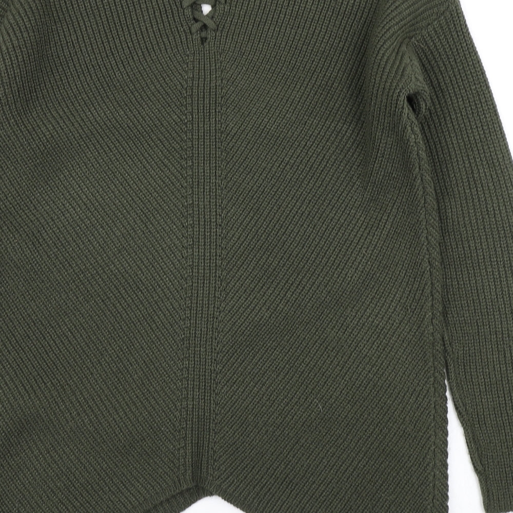 Select Womens Green  Knit Pullover Jumper Size 10