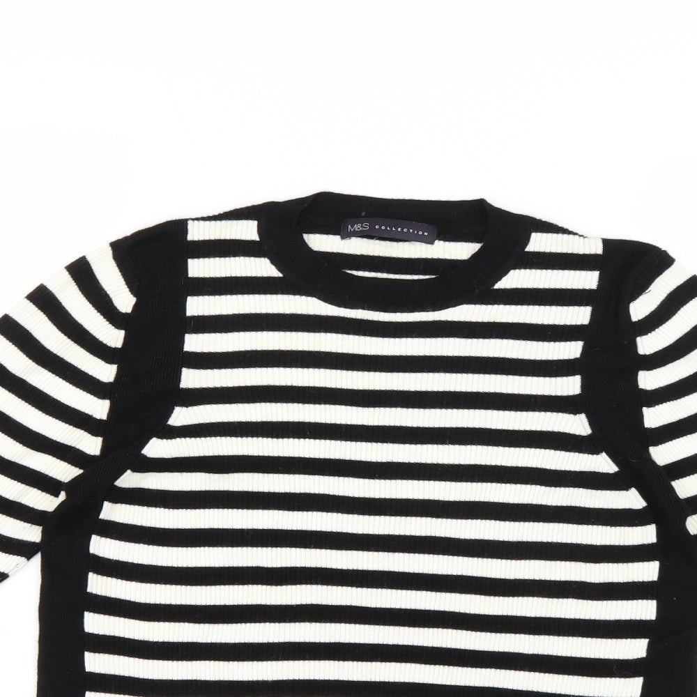 Marks and Spencer Womens Multicoloured Striped  Pullover Jumper Size 18