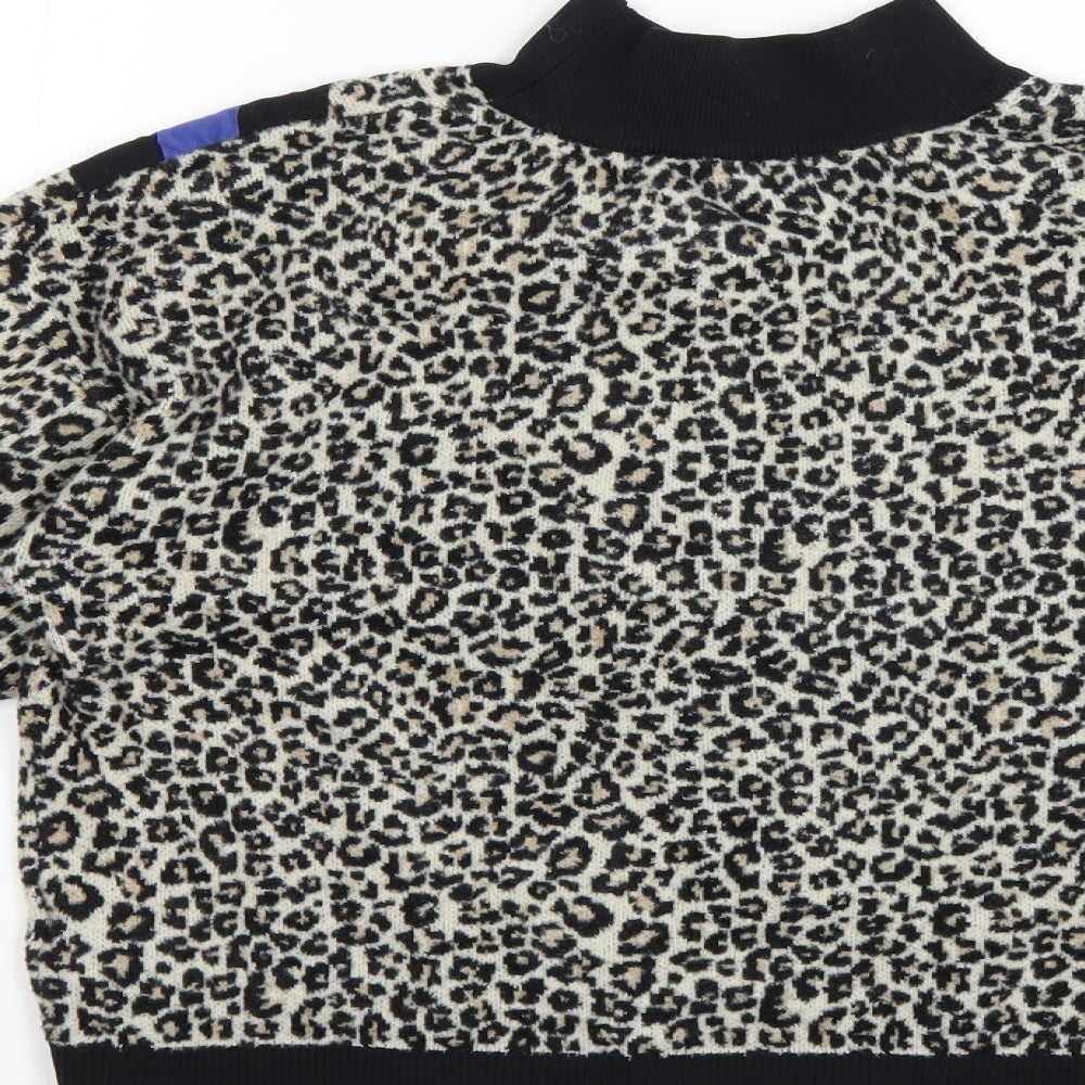 ASOS Womens Brown Animal Print  Pullover Jumper Size 8