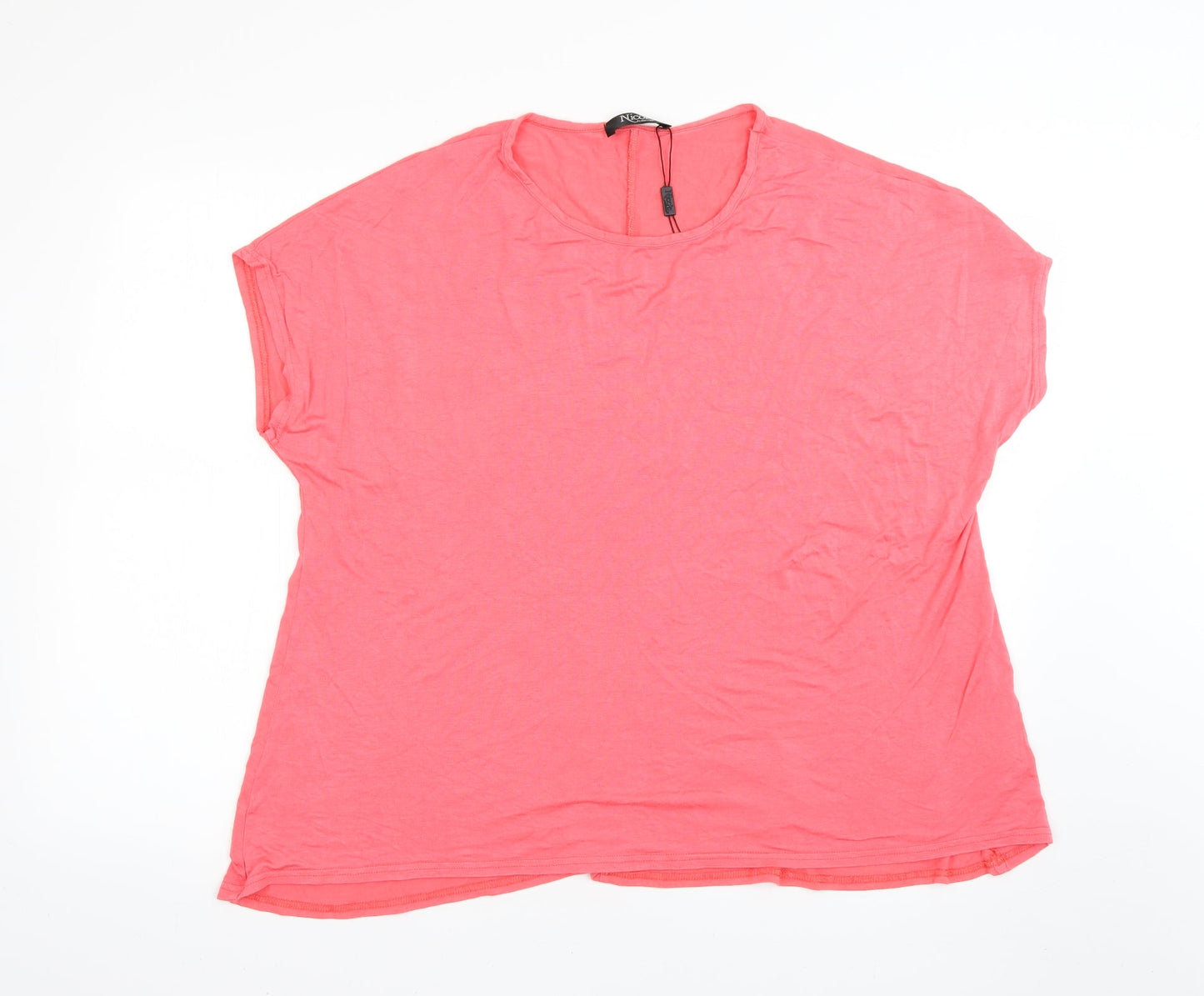 Nicole Womens Pink   Basic T-Shirt Size M