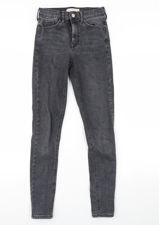 Topshop Womens Black  Denim Skinny Jeans Size 26 in L34 in