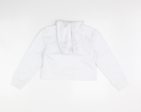 Primark Girls White   Pullover Hoodie Size 9 Years