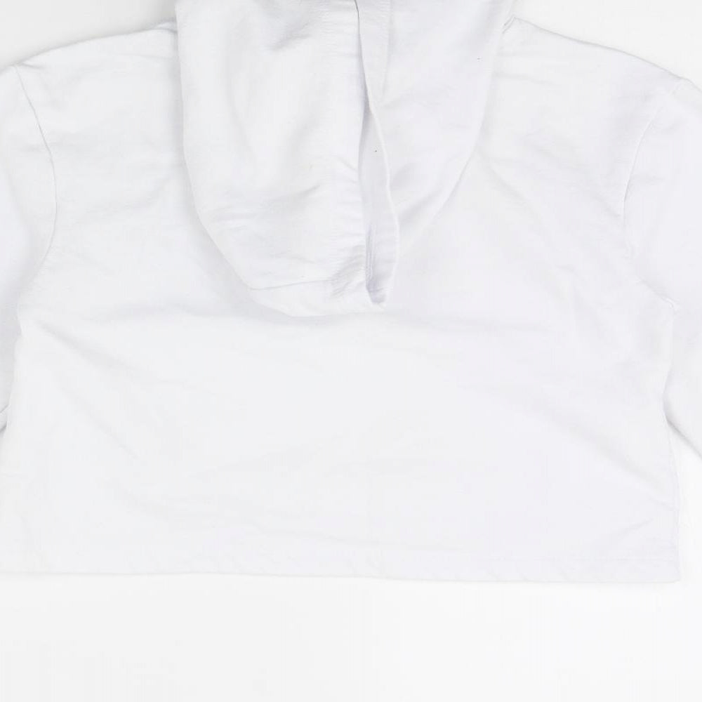 Primark Girls White   Pullover Hoodie Size 9 Years