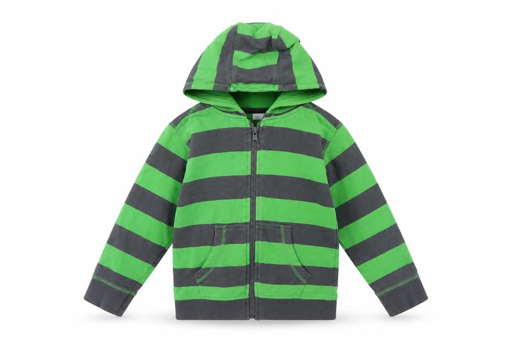 Urban Rascals Boys Green Striped  Jacket  Size 3 Years