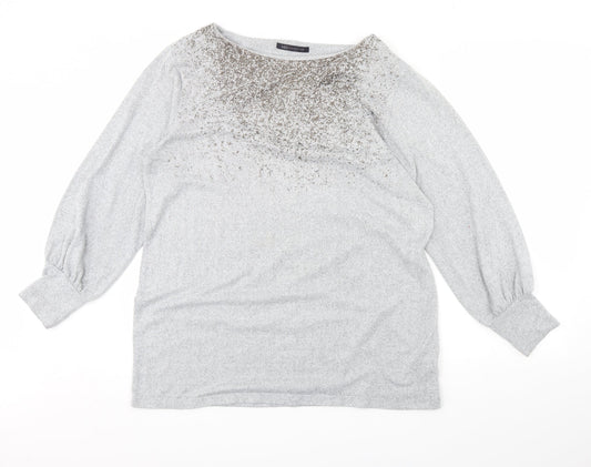 M&S Womens Grey   Pullover Jumper Size 16