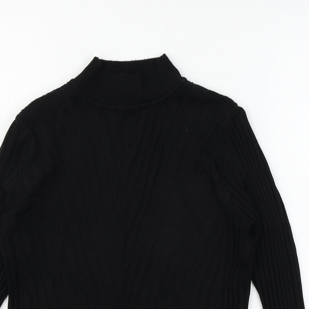 Peacocks Womens Black  Knit Pullover Jumper Size 10