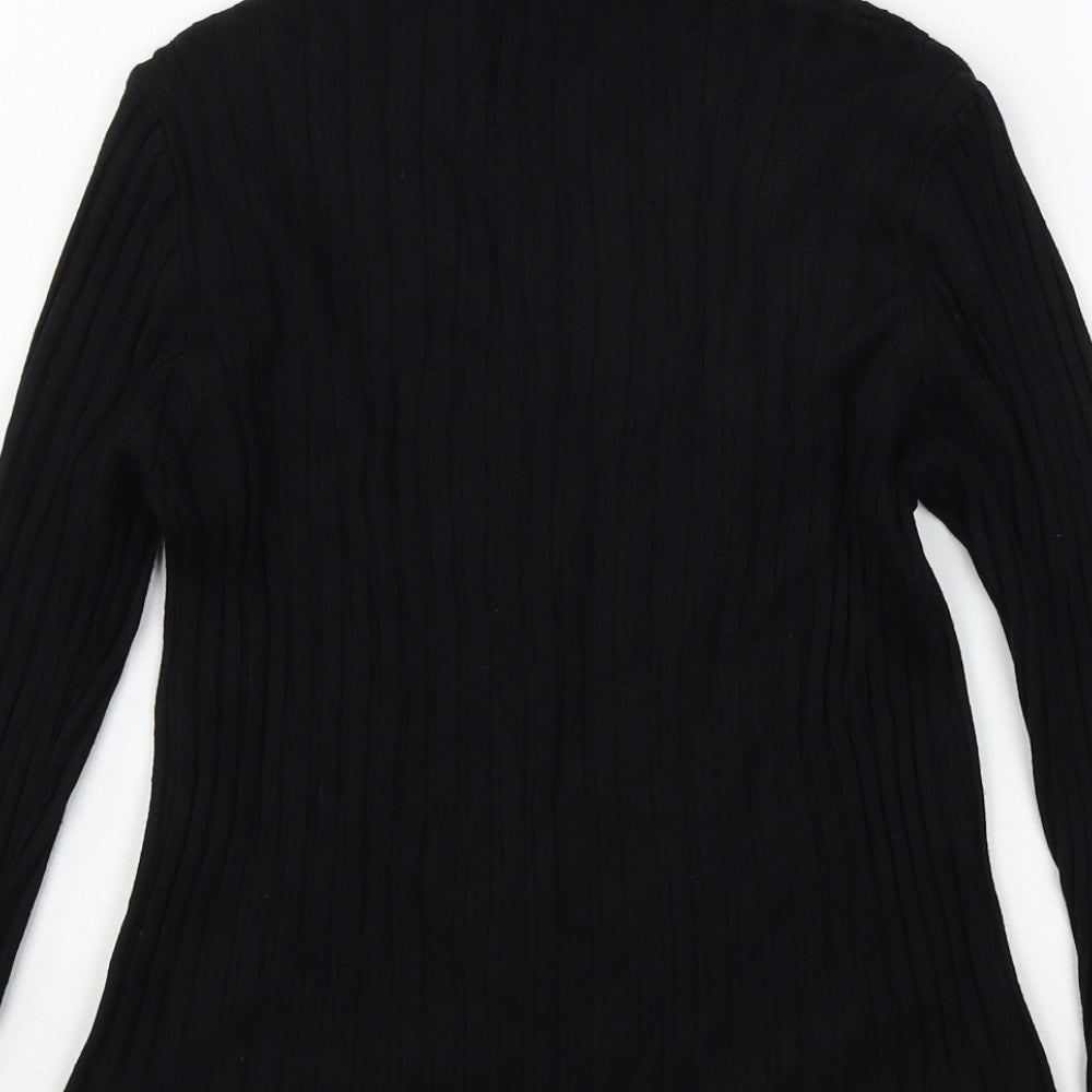 Peacocks Womens Black  Knit Pullover Jumper Size 10