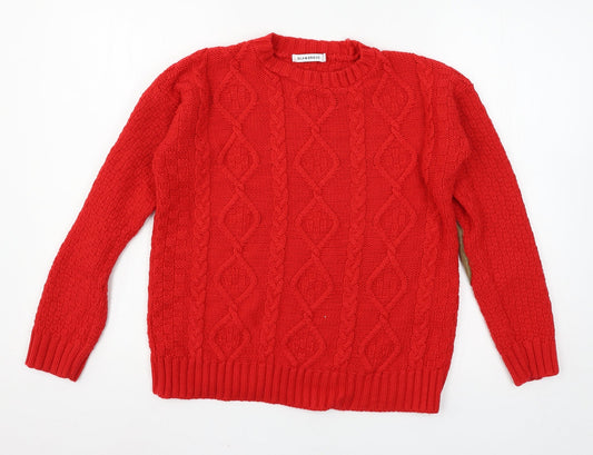Glamourous Womens Red  Knit Pullover Jumper Size 8