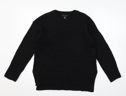 New Look Womens Black  Knit Pullover Jumper Size S