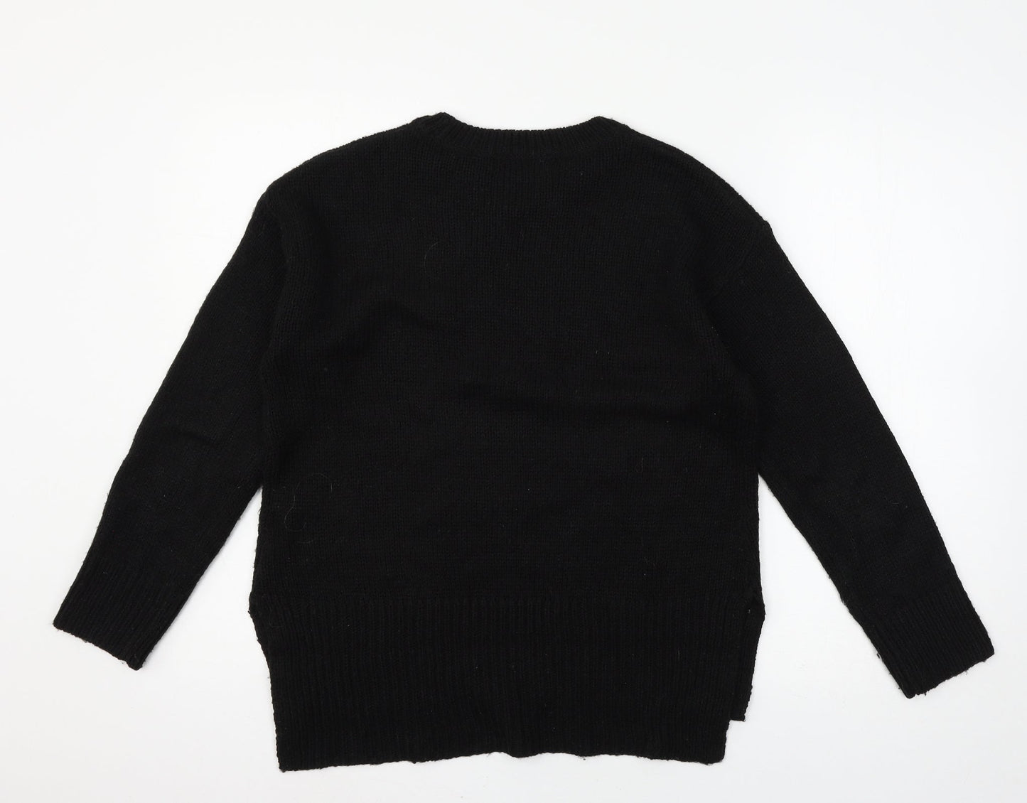 New Look Womens Black  Knit Pullover Jumper Size S