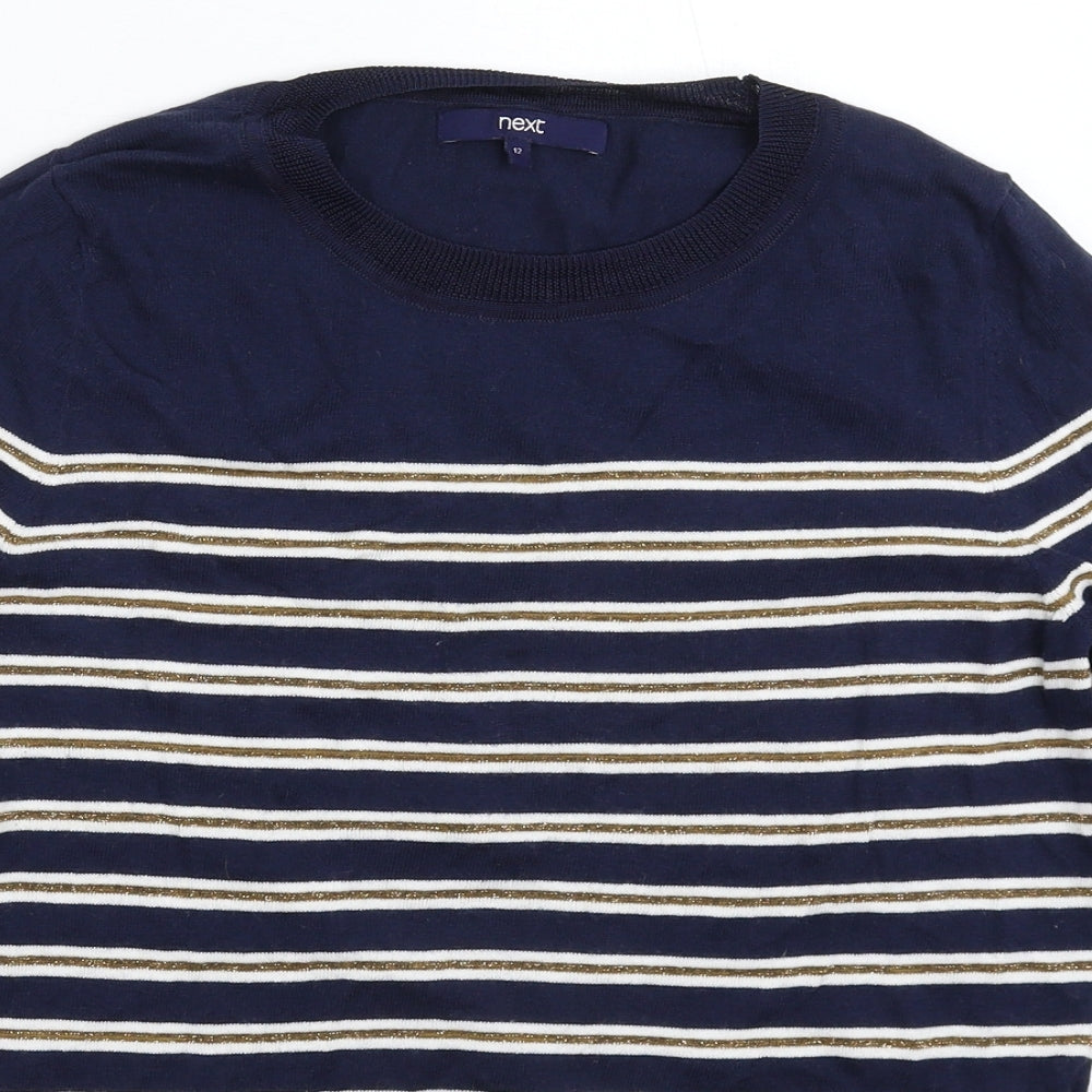NEXT Womens Multicoloured Striped Knit Pullover Jumper Size 12