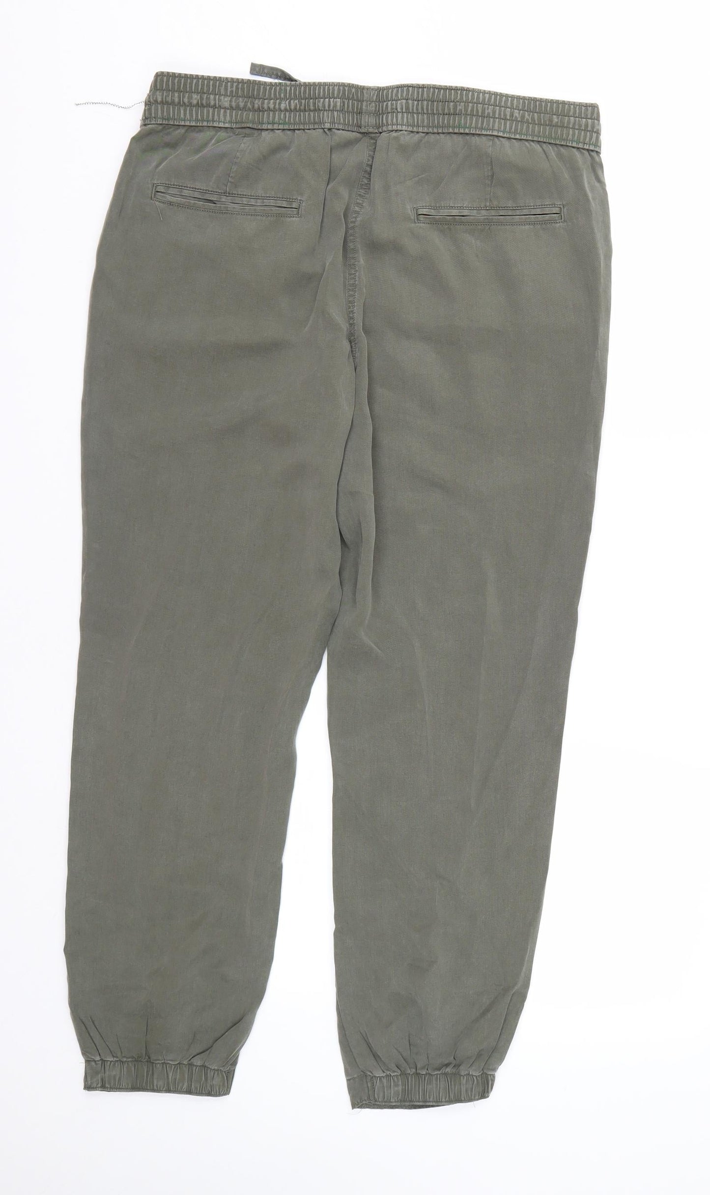 M&S Womens Green   Capri Trousers Size 34 L26 in