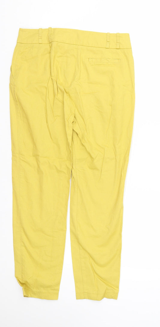 NEXT Womens Yellow   Trousers  Size 8 L24 in