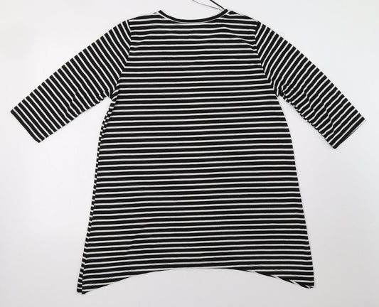 Primark Womens Blue Striped  Pullover Sweatshirt Size 14