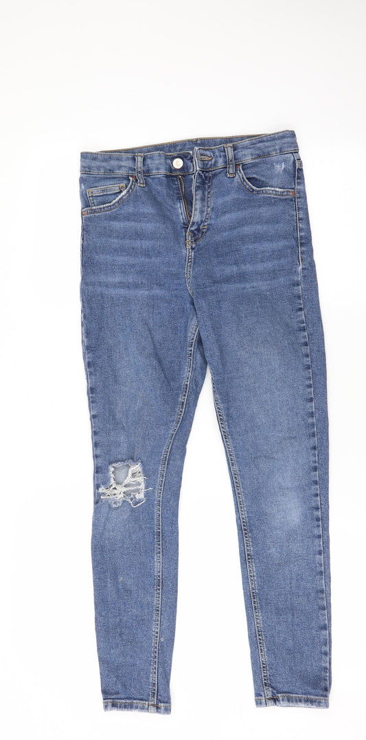 Topshop Womens Blue   Skinny Jeans Size 28 L30 in