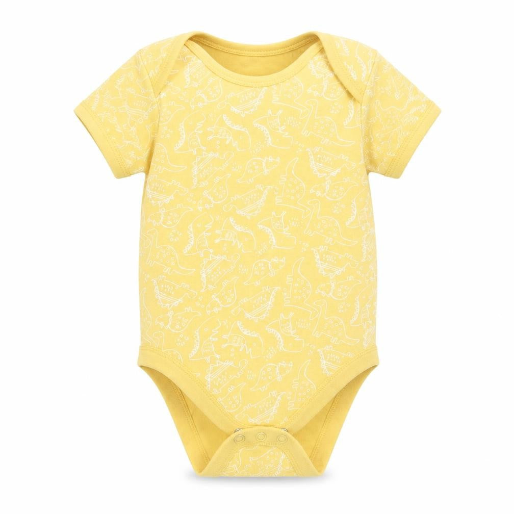Primark Baby Yellow   Babygrow One-Piece Size 9-12 Months  - dinosaur