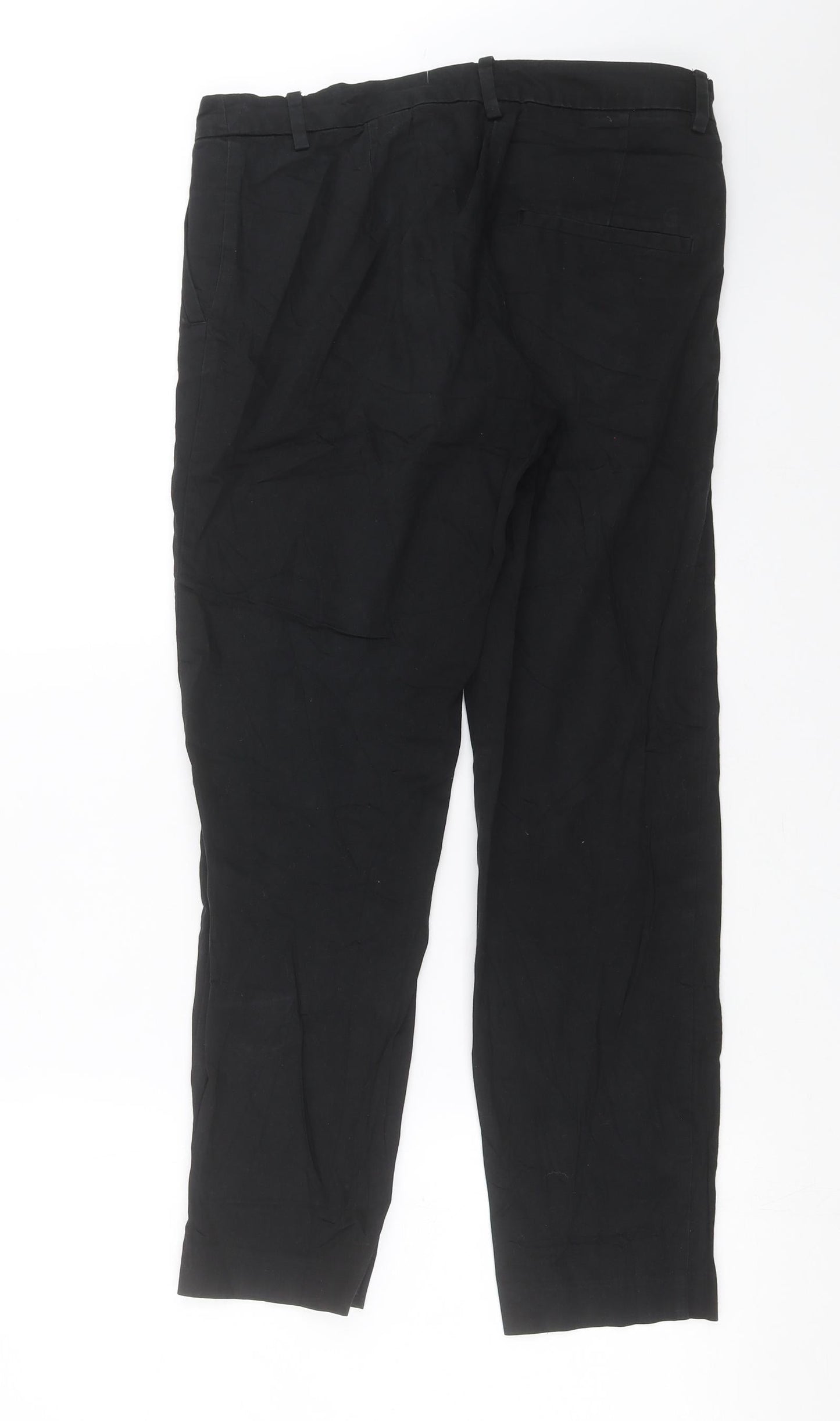H&M Womens Black   Trousers  Size 10 L26 in